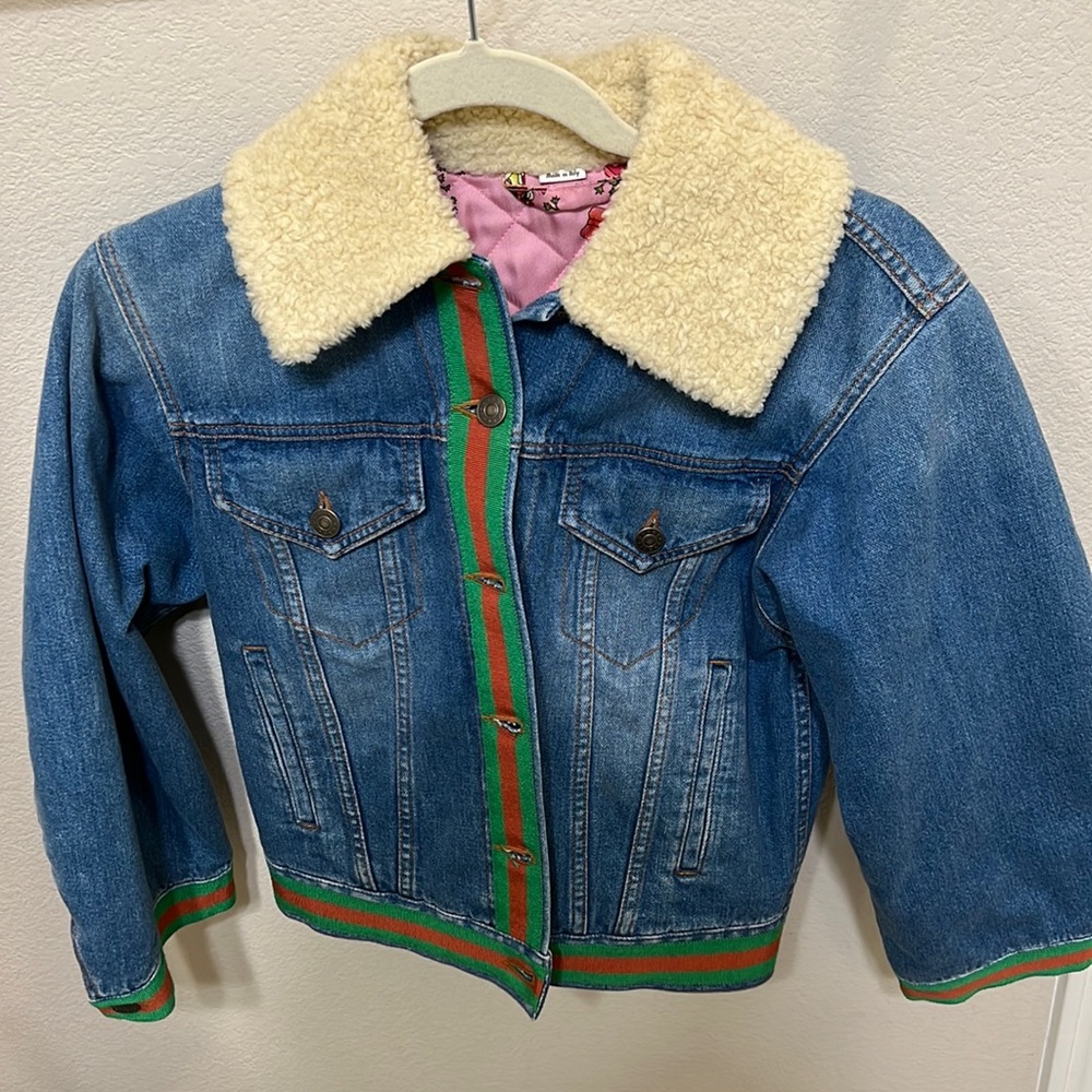 Gucci Denim Shearling Jacket